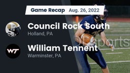 Recap: Council Rock South  vs. William Tennent  2022