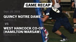 Recap: Quincy Notre Dame  vs. West Hancock co-op [Hamilton/Warsaw]  2015