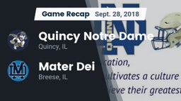 Recap: Quincy Notre Dame vs. Mater Dei  2018