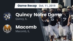 Recap: Quincy Notre Dame vs. Macomb  2019