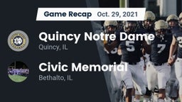 Recap: Quincy Notre Dame vs. Civic Memorial  2021