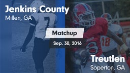 Matchup: Jenkins County vs. Treutlen  2016
