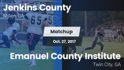 Matchup: Jenkins County vs. Emanuel County Institute  2017