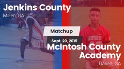 Matchup: Jenkins County vs. McIntosh County Academy  2019