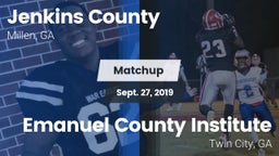 Matchup: Jenkins County vs. Emanuel County Institute  2019