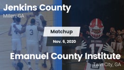Matchup: Jenkins County vs. Emanuel County Institute  2020