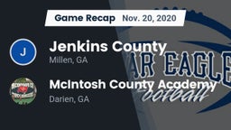 Recap: Jenkins County  vs. McIntosh County Academy  2020