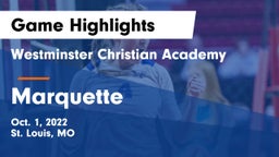 Westminster Christian Academy vs Marquette  Game Highlights - Oct. 1, 2022