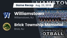 Recap: Williamstown  vs. Brick Township Memorial  2018