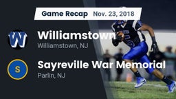 Recap: Williamstown  vs. Sayreville War Memorial  2018