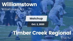 Matchup: Williamstown High vs. Timber Creek Regional  2020