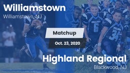 Matchup: Williamstown High vs. Highland Regional  2020