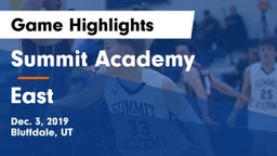 Summit Academy  vs East  Game Highlights - Dec. 3, 2019