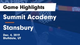 Summit Academy  vs Stansbury  Game Highlights - Dec. 4, 2019