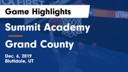 Summit Academy  vs Grand County  Game Highlights - Dec. 6, 2019