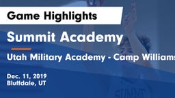 Summit Academy  vs Utah Military Academy - Camp Williams Game Highlights - Dec. 11, 2019