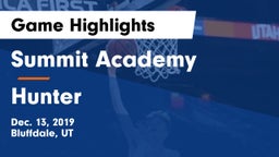Summit Academy  vs Hunter  Game Highlights - Dec. 13, 2019