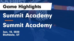 Summit Academy  vs Summit Academy  Game Highlights - Jan. 10, 2020