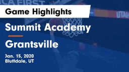 Summit Academy  vs Grantsville  Game Highlights - Jan. 15, 2020