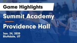 Summit Academy  vs Providence Hall  Game Highlights - Jan. 24, 2020