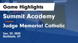 Summit Academy  vs Judge Memorial Catholic  Game Highlights - Jan. 29, 2020