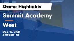 Summit Academy  vs West  Game Highlights - Dec. 29, 2020