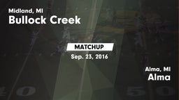 Matchup: Bullock Creek vs. Alma  2016