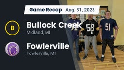 Recap: Bullock Creek  vs. Fowlerville  2023