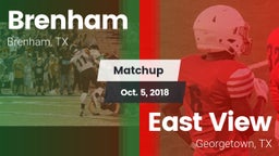 Matchup: Brenham vs. East View  2018