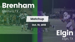 Matchup: Brenham vs. Elgin  2018