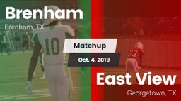 Matchup: Brenham vs. East View  2019