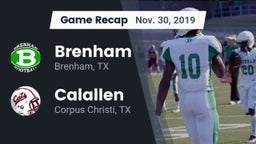 Recap: Brenham  vs. Calallen  2019