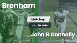Matchup: Brenham vs. John B Connally  2020