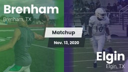 Matchup: Brenham vs. Elgin  2020