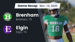 Recap: Brenham  vs. Elgin  2020