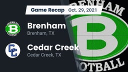 Recap: Brenham  vs. Cedar Creek  2021