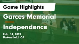 Garces Memorial  vs Independence  Game Highlights - Feb. 14, 2023