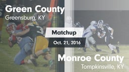 Matchup: Green County vs. Monroe County  2016