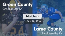 Matchup: Green County vs. Larue County  2016