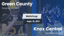 Matchup: Green County vs. Knox Central  2017