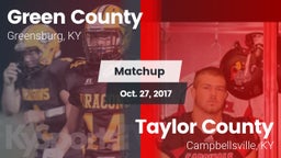 Matchup: Green County vs. Taylor County  2017