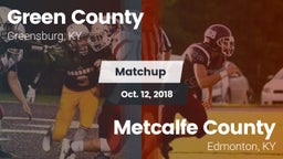 Matchup: Green County vs. Metcalfe County  2018