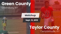 Matchup: Green County vs. Taylor County  2019