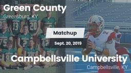 Matchup: Green County vs. Campbellsville University 2019