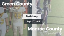 Matchup: Green County vs. Monroe County  2019