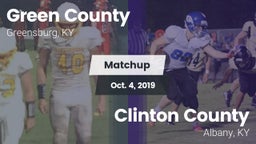 Matchup: Green County vs. Clinton County  2019