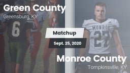 Matchup: Green County vs. Monroe County  2020