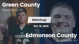 Matchup: Green County vs. Edmonson County  2020