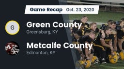 Recap: Green County  vs. Metcalfe County  2020