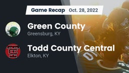 Recap: Green County  vs. Todd County Central  2022
